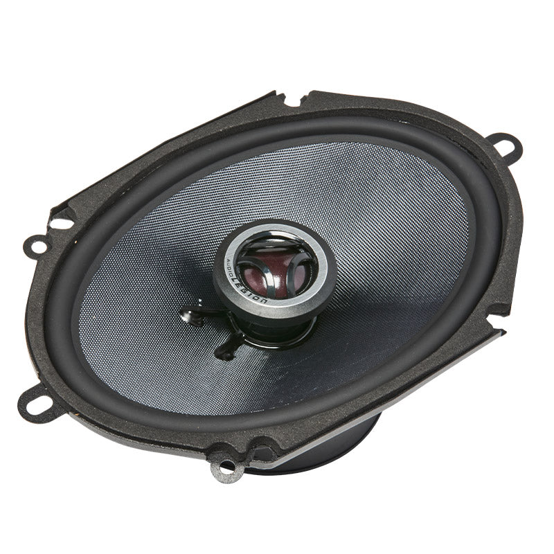 CMG68 - top and profile of 6x8" 200 watt golden coaxial speaker