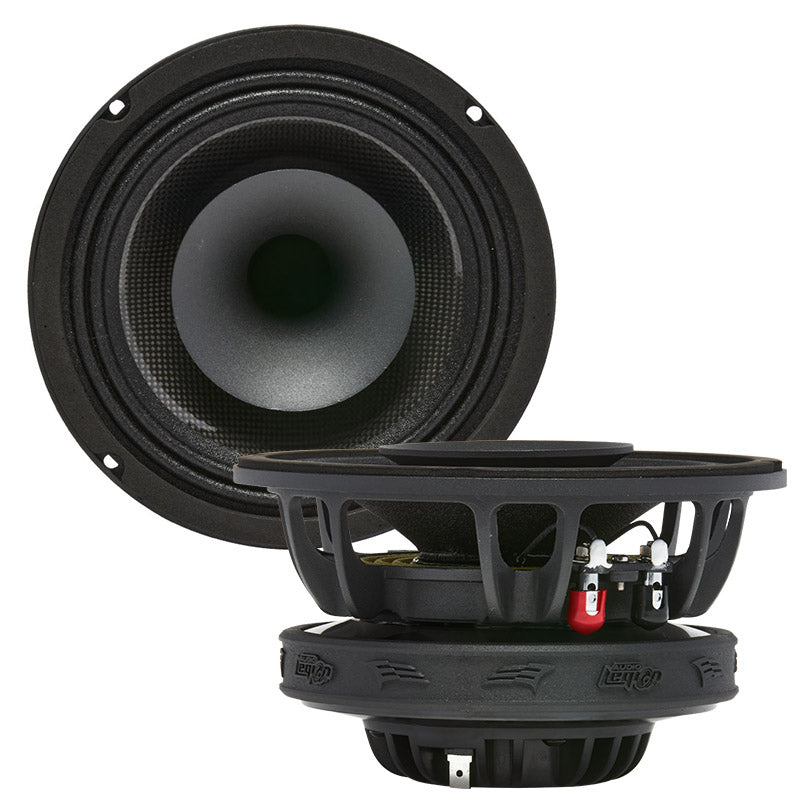MR6F - top and profile of 6.5" 400 watt marine pro driver coaxial speaker
