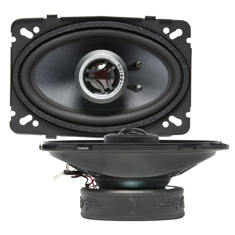 CMG46 - double photo showing to and profile of 4.6" 140 watt coaxial speakers